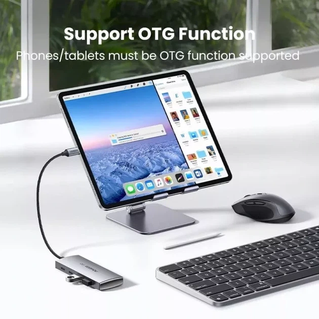 USB-хаб UGREEN CM480 USB-C to 2× USB 3.2+2×USB-C Adapter 10G (UGR-30758) - Фото 3 USB-хаб UGREEN CM480 USB-C to 2× USB 3.2+2×USB-C Adapter 10G (UGR-30758) - зображення 3