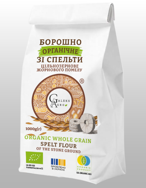 Борошно зі спельти Galeks Agro цільнозернове органічне 1 кг - Фото 1 Борошно зі спельти Galeks Agro цільнозернове органічне 1 кг - изображение 1