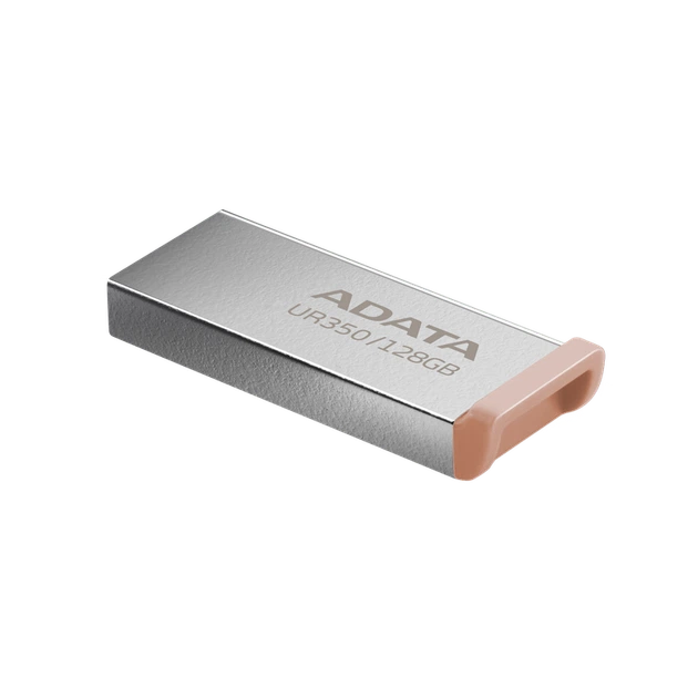 Флеш-накопичувач ADATA USB 3.2 UR 350 128Gb Silver/Beige - Фото 3 Флеш-накопичувач ADATA USB 3.2 UR 350 128Gb Silver/Beige - зображення 3