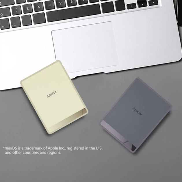 Портативний SSD Apacer AS724 512 GB USB 3.2 Gen.2 Type-C Read/Write 500MB/s Cream - зображення 7