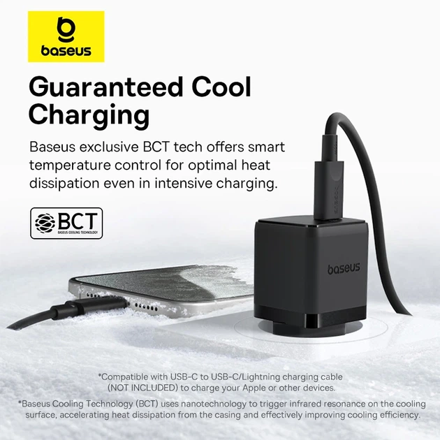 Мережевий зарядний пристрій Baseus Palm Fast Charger 1C 30W EU Cluster Black - Фото 13 Мережевий зарядний пристрій Baseus Palm Fast Charger 1C 30W EU Cluster Black - зображення 13