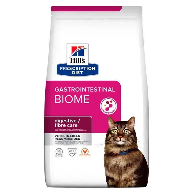 Hill's Prescription Diet Gastrointestinal Biome 1,5 кг - сухий корм із куркою для поліпшення травлення та підтримки ШКТ у котів - Фото 1 Hill's Prescription Diet Gastrointestinal Biome 1,5 кг - сухий корм із куркою для поліпшення травлення та підтримки ШКТ у котів - зображення 1