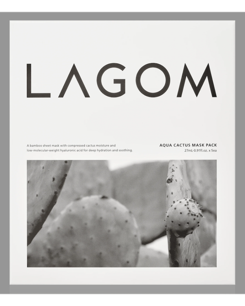 Охлаждающая тканевая маска LAGOM Aqua Cactus Mask Pack (8809450982698) - Фото 1 Охлаждающая тканевая маска LAGOM Aqua Cactus Mask Pack (8809450982698) - изображение 1