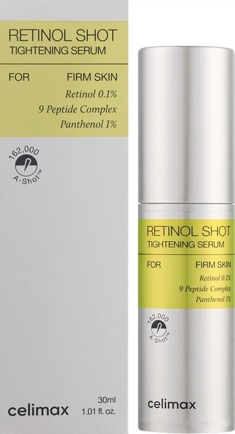 Лифтинг-сыворотка для лица со спикулами CELIMAX The Vita A Retinol Shot Tightening Serum 30 мл (8809700320805) - Фото 1 Лифтинг-сыворотка для лица со спикулами CELIMAX The Vita A Retinol Shot Tightening Serum 30 мл (8809700320805) - изображение 1