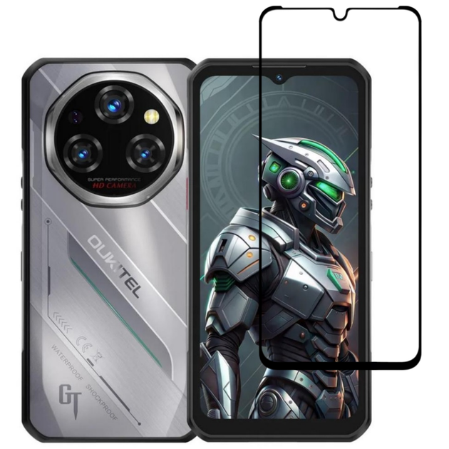 Защитное стекло LUX для Oukitel WP62 полная проклейка черный - Фото 1 Защитное стекло LUX для Oukitel WP62 полная проклейка черный - изображение 1
