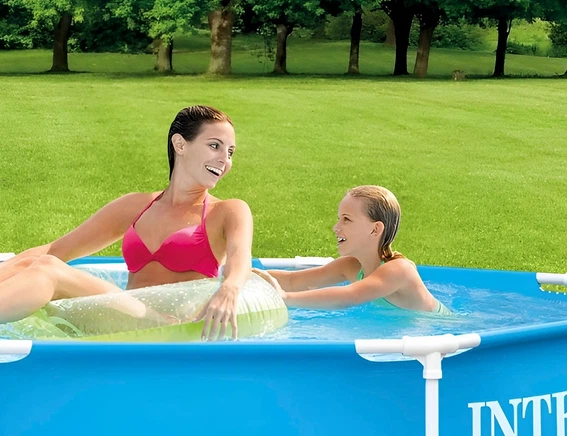 Каркасний басейн Intex 244x51 см з фільтром 2006 л/год та підстилкою Місткий басейн для дачі з тентом та міцним каркасом Басейн для дітей і дорослих літній басейн з чашею та надувним краєм басейни для саду - Фото 7 Каркасний басейн Intex 244x51 см з фільтром 2006 л/год та підстилкою Місткий басейн для дачі з тентом та міцним каркасом Басейн для дітей і дорослих літній басейн з чашею та надувним краєм басейни для саду - изображение 7