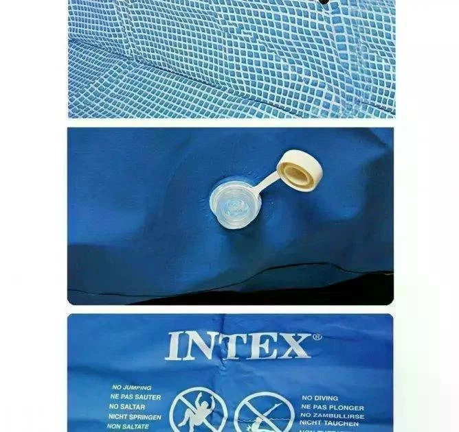 Каркасний басейн Intex 28272-4 прямокутний 3834 л з насосом картриджним для саду та відпочинку, тентом захисним та підстилкою міцною синій комфортний басейн літній сімейний - изображение 9