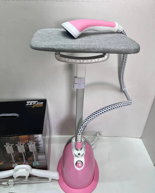Отпариватель вертикальный для одежды со стойкой Zepline ZP 130 с доской 3000W Pink - изображение 2