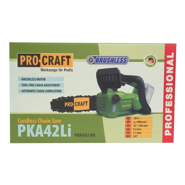 Аккумуляторная цепная пила Procraft PKA42Li (без АКБ и ЗУ) - Фото 10 Аккумуляторная цепная пила Procraft PKA42Li (без АКБ и ЗУ) - изображение 10