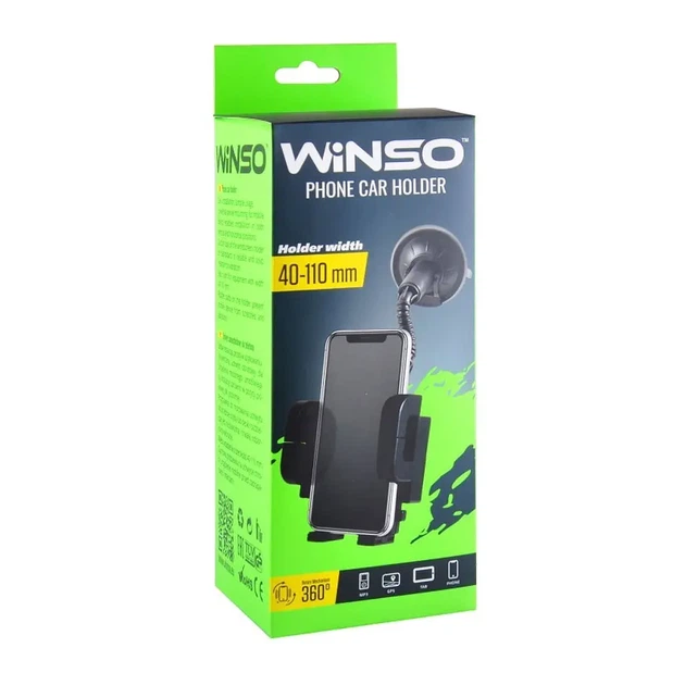 Тримач мобільного телефону на присосці - Winso 201110, 360°, 40-110 мм - изображение 2