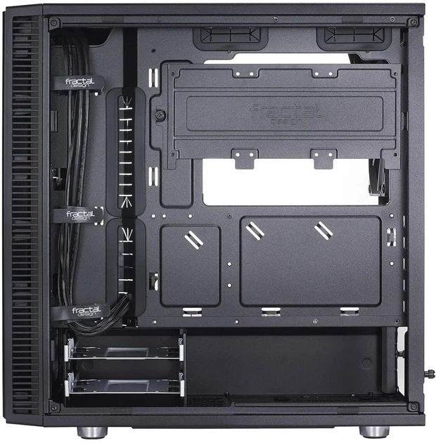 Корпус Fractal Design Define Mini C TG / без БП / Mini-Tower / mATX / Tempered Glass / 2x120mm Fans / USB 3.0 / Черный (101642365) - Уценка - Фото 7 Корпус Fractal Design Define Mini C TG / без БП / Mini-Tower / mATX / Tempered Glass / 2x120mm Fans / USB 3.0 / Черный (101642365) - Уценка - изображение 7