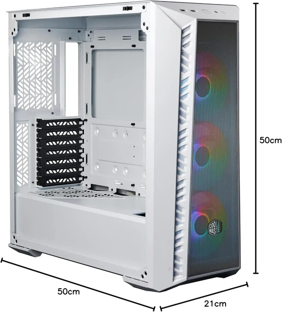 Корпус для ПК Cooler Master MasterBox 520 Mesh ARGB Белый (102027526) - Уценка - изображение 10