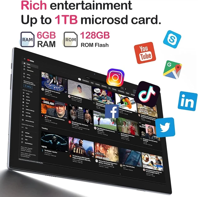 Планшет 10.1" Full HD Sgin X10 6/128Gb 4G SIM 8 ядер Android 11 7000 mAh Серый (101996947) - Уценка - Фото 5 Планшет 10.1" Full HD Sgin X10 6/128Gb 4G SIM 8 ядер Android 11 7000 mAh Серый (101996947) - Уценка - изображение 5