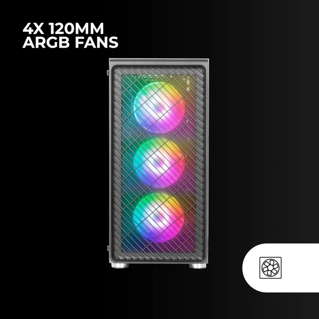Корпус для ПК Mars Gaming MC-F / без БП / Черный (101957565) - Уценка - изображение 2