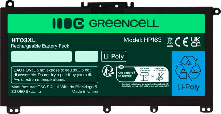 Акумулятор Green Cell для ноутбуків HP 11.4 V 3600 mAh (HP163) - зображення 2