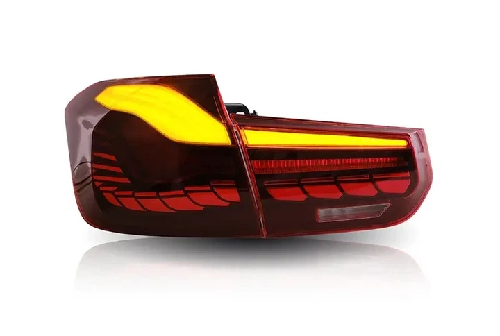 Ліхтарі задні BMW F30 F35 F80 стиль M4 GTS Red — LED стопи, поворотники, ходові - изображение 2