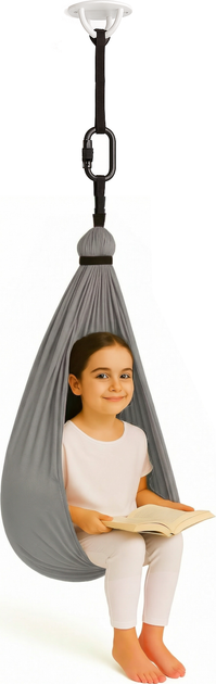 Сенсорный детский гамак Acro4f 3 м темно-серый KH-3X1.5M-DARKGREY (5906506410921) - изображение 8