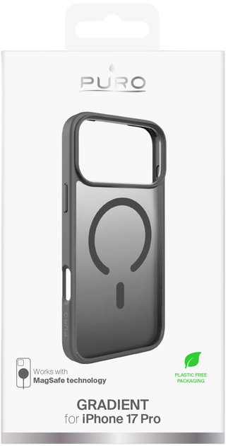 Панель Puro Gradient TPU MagSafe na iPhone 17 Pro Grey (8018417527159) - зображення 4