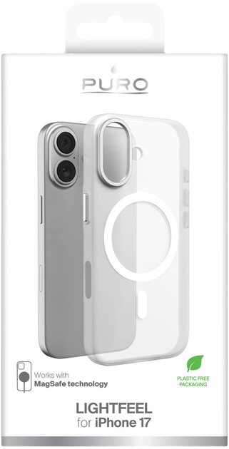 Панель Puro Lightfeel MagSafe для iPhone 17 Clear-White (8018417538162) - зображення 2