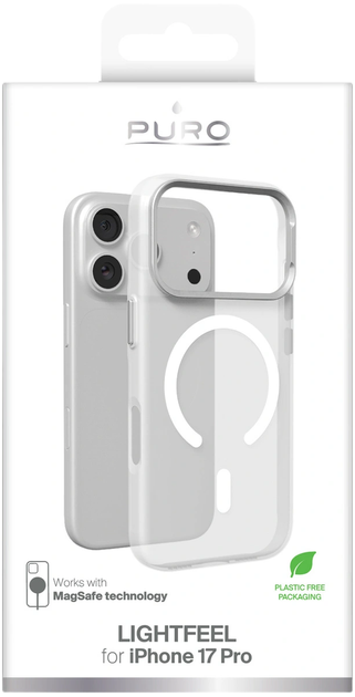 Панель Puro Lightfeel MagSafe для iPhone 17 Pro Clear-White (8018417538186) - зображення 2