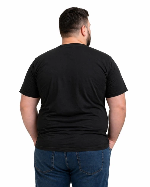 Футболка мужская Fruit of the Loom Valueweight базовая классическая 100% хлопок, размер 3XL , чёрная - зображення 10
