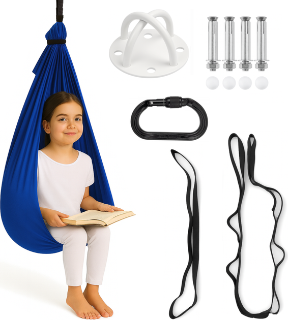 Hamak dla dzieci sensoryczny Acro4f 3 m Granatowy KH-3X1.5M-R.BLUE (5906506410976) - Zdjęcie 13 Hamak dla dzieci sensoryczny Acro4f 3 m Granatowy KH-3X1.5M-R.BLUE (5906506410976) - obraz 13