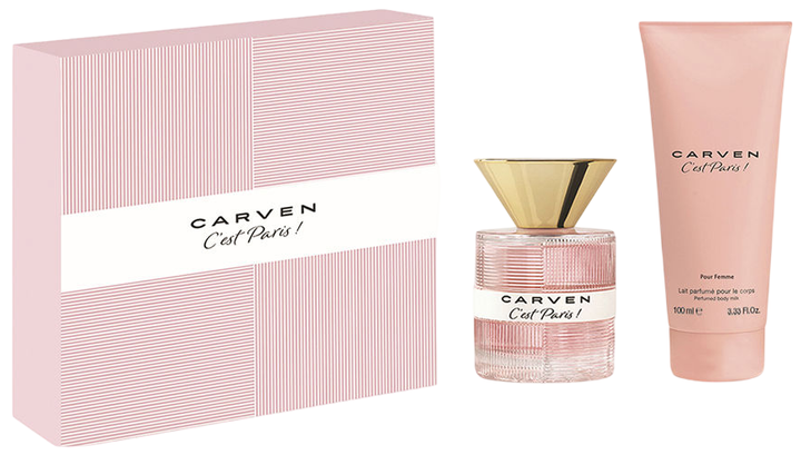 Набір для жінок Carven C'est Paris Туалетна вода 50 мл + Лосьйон для тіла 100 мл (3355991225589) - Фото 1 Набір для жінок Carven C'est Paris Туалетна вода 50 мл + Лосьйон для тіла 100 мл (3355991225589) - зображення 1