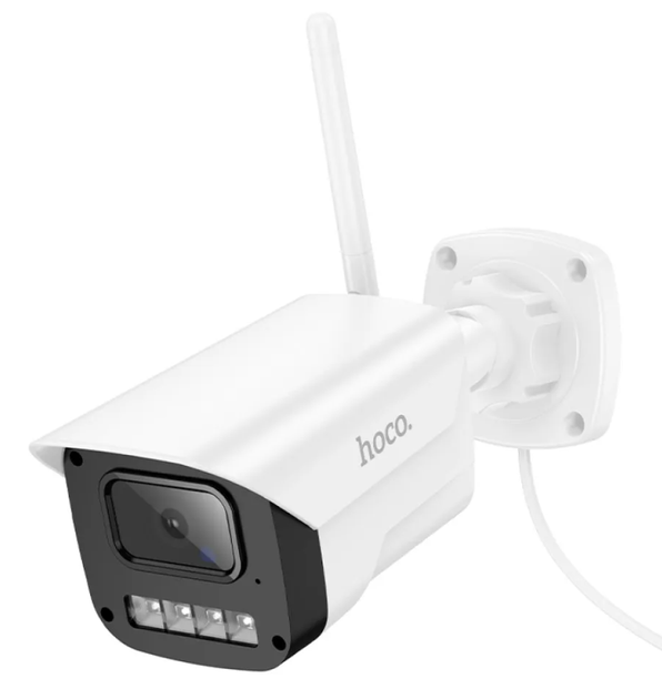 Камера відеоспостереження IP Hoco D4 Wi-Fi з мікрофоном білий - Фото 1 Камера відеоспостереження IP Hoco D4 Wi-Fi з мікрофоном білий - зображення 1