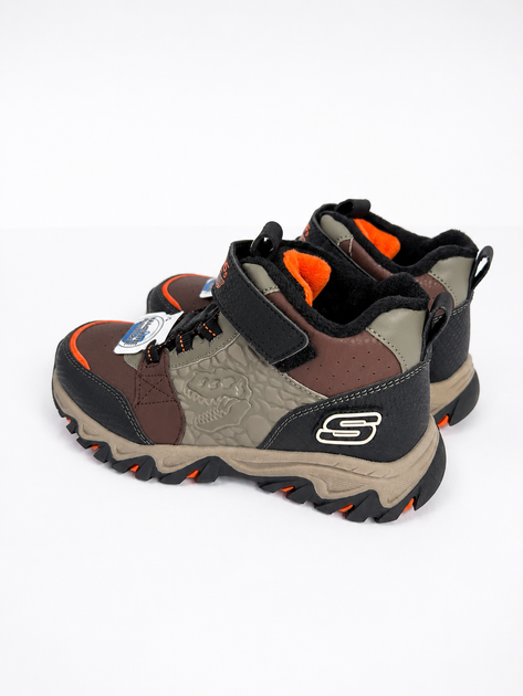Черевики дитячі демісезонні Skechers Dino для хлопчика коричневі з чорними вставками 31 - Фото 9 Черевики дитячі демісезонні Skechers Dino для хлопчика коричневі з чорними вставками 31 - зображення 9