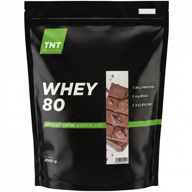Протеин Whey 80 Muscle Grow TNT Nutrition Шоколад 2 кг - Фото 1 Протеин Whey 80 Muscle Grow TNT Nutrition Шоколад 2 кг - изображение 1