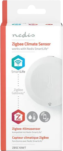 Датчик вологості та температури Nedis SmartLife Zigbee (ZBSC10WT) - Фото 2 Датчик вологості та температури Nedis SmartLife Zigbee (ZBSC10WT) - зображення 2