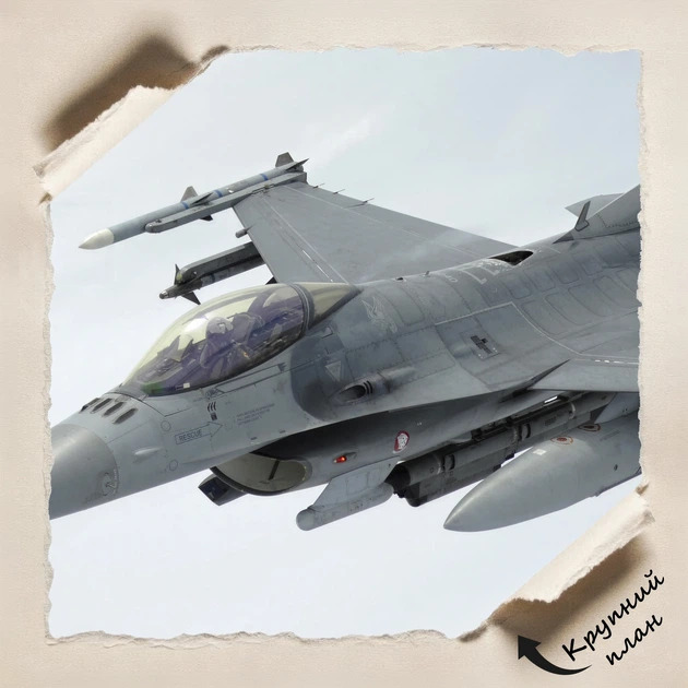 Постер Истребитель F-16 Fighting Falcon, военная авиация, A2 40×60 см (id0253) - изображение 4