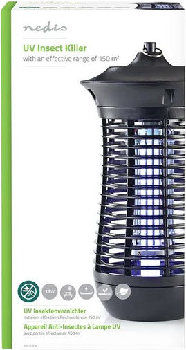 Лампа інсектицидна Nedis 18 Вт 150 м2 Чорна (INKI110CBK18) - зображення 2