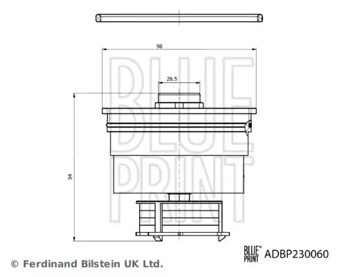 Паливний фільтр BLUE PRINT ADBP230060 Lexus LX; Toyota Land Cruiser 2339051030 - изображение 3