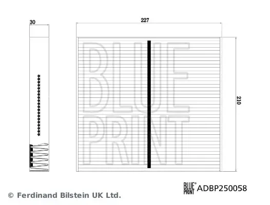 Фільтр кабіни BLUE PRINT ADBP250058 97133L1100, 97133N9000, LP97133L1000BH - изображение 3