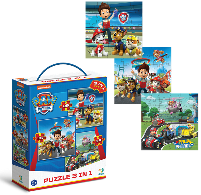 Пазл 3 в 1 Paw Patrol. Готові до роботи - изображение 2
