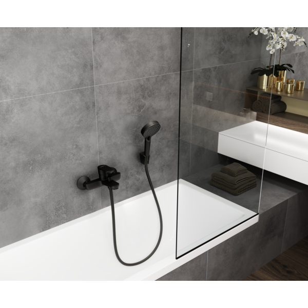 Змішувач для ванни HANSGROHE VERNIS BLEND 71440670, чорний/матовий, настінний - изображение 3
