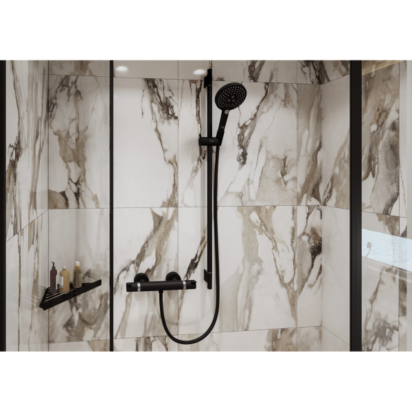 Змішувач для душу HANSGROHE ECOSTAT, чорний, настінний - Фото 6 Змішувач для душу HANSGROHE ECOSTAT, чорний, настінний - изображение 6