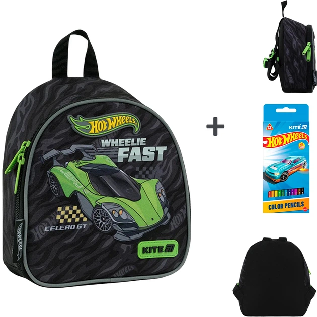 Рюкзак Kite Kids Hot Wheels 3,25л HW26-538XXS - Фото 1 Рюкзак Kite Kids Hot Wheels 3,25л HW26-538XXS - зображення 1