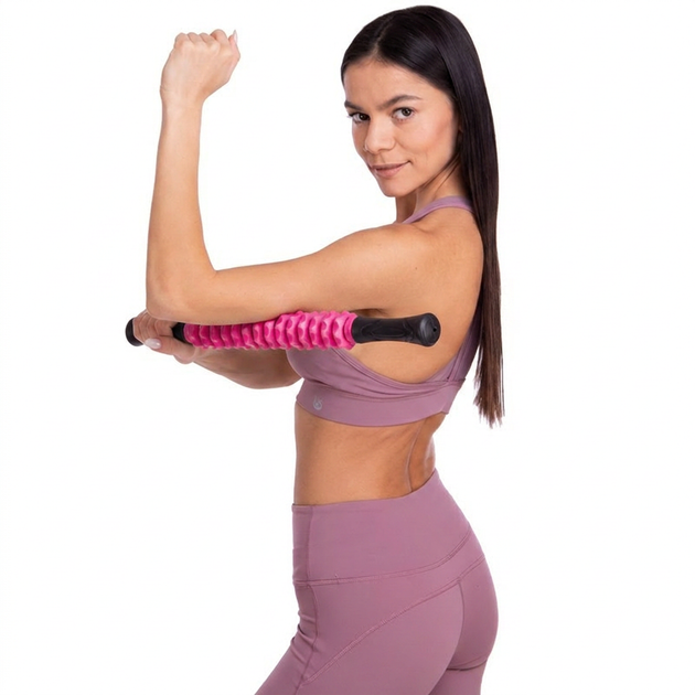 Массажер палка роликовый 13 массажеров SP-Sport Massager Bar 88104 Pink - изображение 7