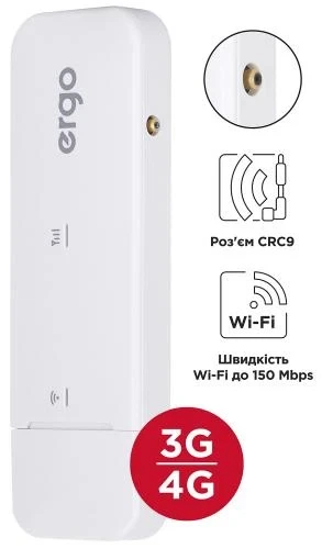 Модем 4G Ergo W023-CRC9 box, GSM GPRS/EDGE, HSPA+, DC-HSPA+, LTE, тип підключення USB - изображение 2