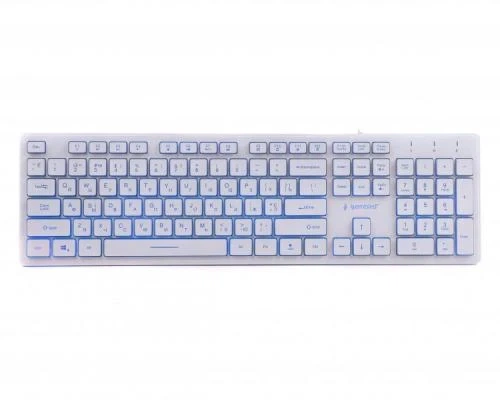Клавіатура Gembird KB-UML3-01-W-UA, 3-х кольорове підсвічування клавіш, USB, White (KB-UML3-01-W-UA) - изображение 3