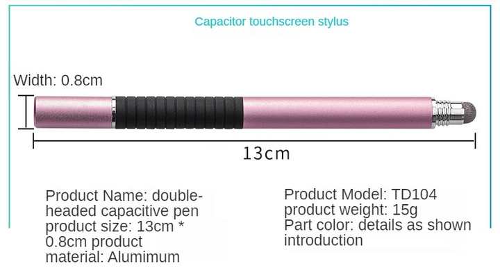 Универсальный Емкостный Металлический Двусторонний стилус Синий 2 в 1 Touch Pen для телефона, планшета - изображение 7