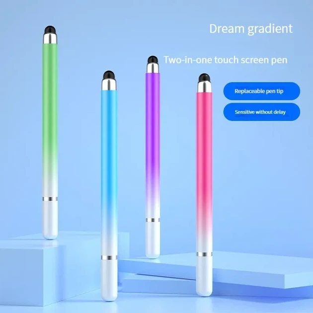 Универсальный Емкостный Стилус 2 в 1 Touch Pen Голубой для телефона планшета сенсорного экрана - изображение 2