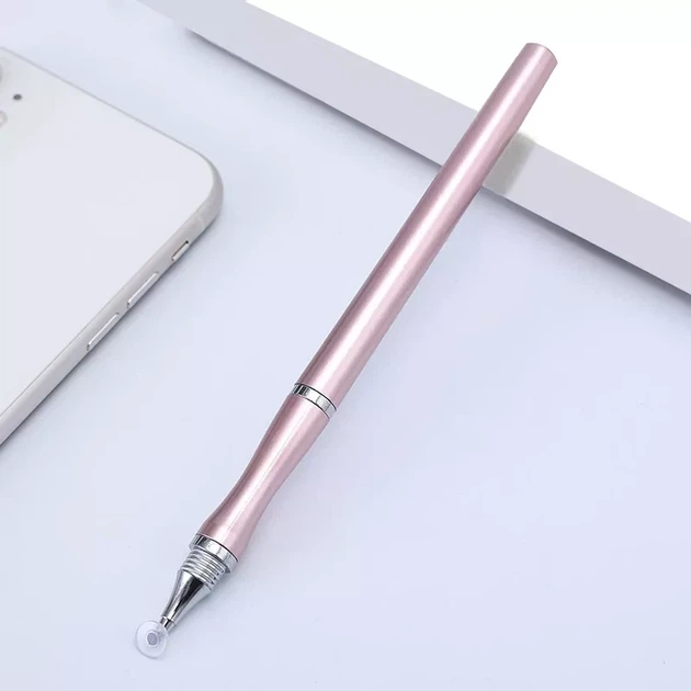 Универсальный Емкостный Стилус - Ручка 2 в 1 Touch Pen Розовая для телефона планшета сенсорного экрана - изображение 2