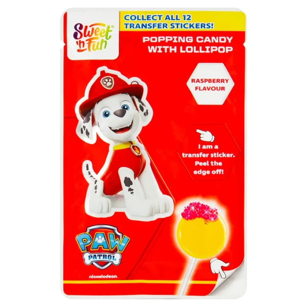 Вибухові цукерки Paw Patrol Popping Candy з льодяником, 15 г Маршал - зображення 2
