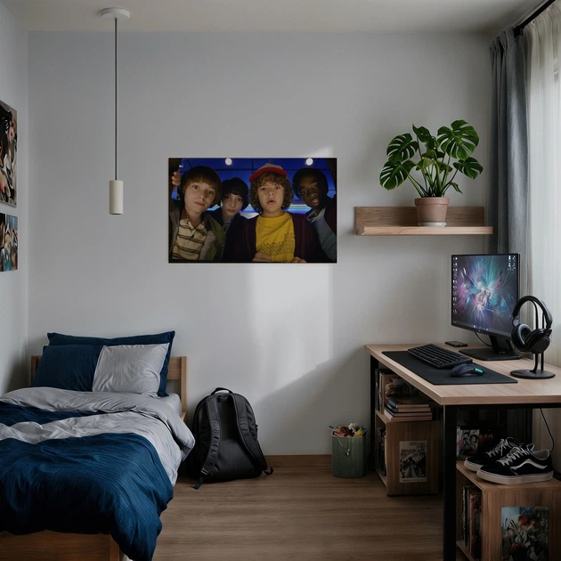 Інтер'єрна картина Дивні Дива, головні персонажі, Stranger Things, постер по серіалу, 38×60 см (id4358) - зображення 2