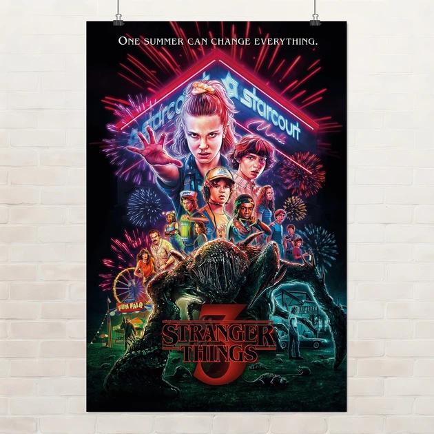 Постер Очень Странные Дела 3, Stranger Things 3, A3 42×28 см