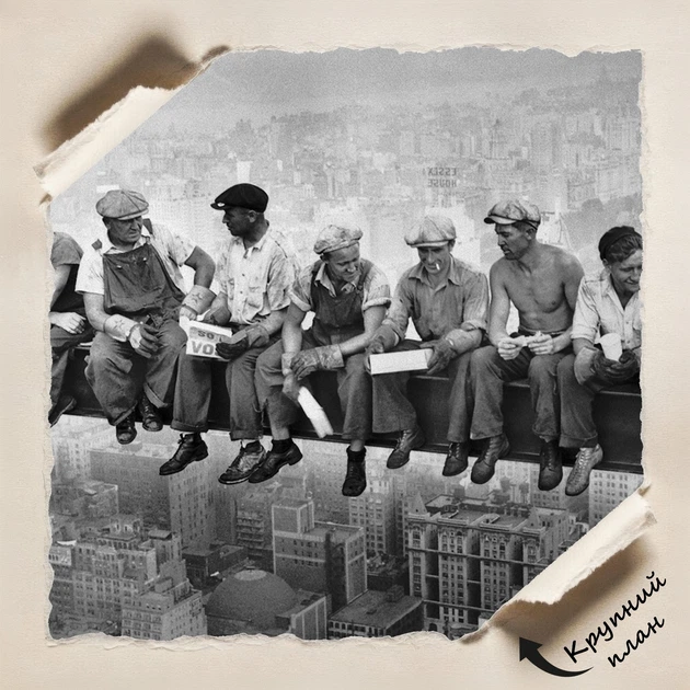 Постер Обед на небоскрёбе, Lunch atop a Skyscraper (1932), интерьерный декор, культовое фото, A3 30×42 см (id0575) - изображение 4
