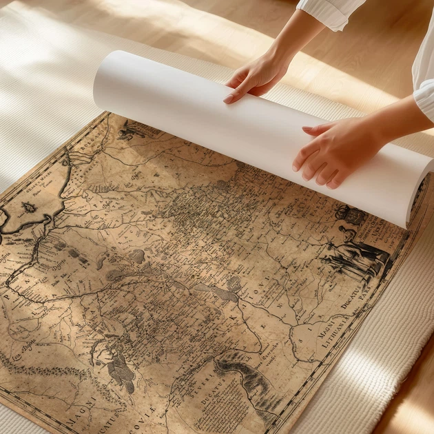 Постер Общая карта Украины 1648 года Гийома де Боплана, Beauplan Ukraine XVII map, история, A1 60×76 см (id6040) - изображение 3